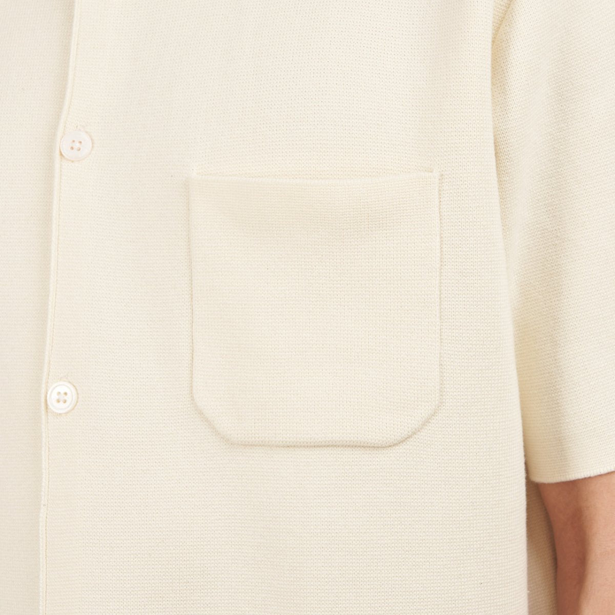Stüssy Perforated Swirl Knit Shirt (Beige)  - Allike Store