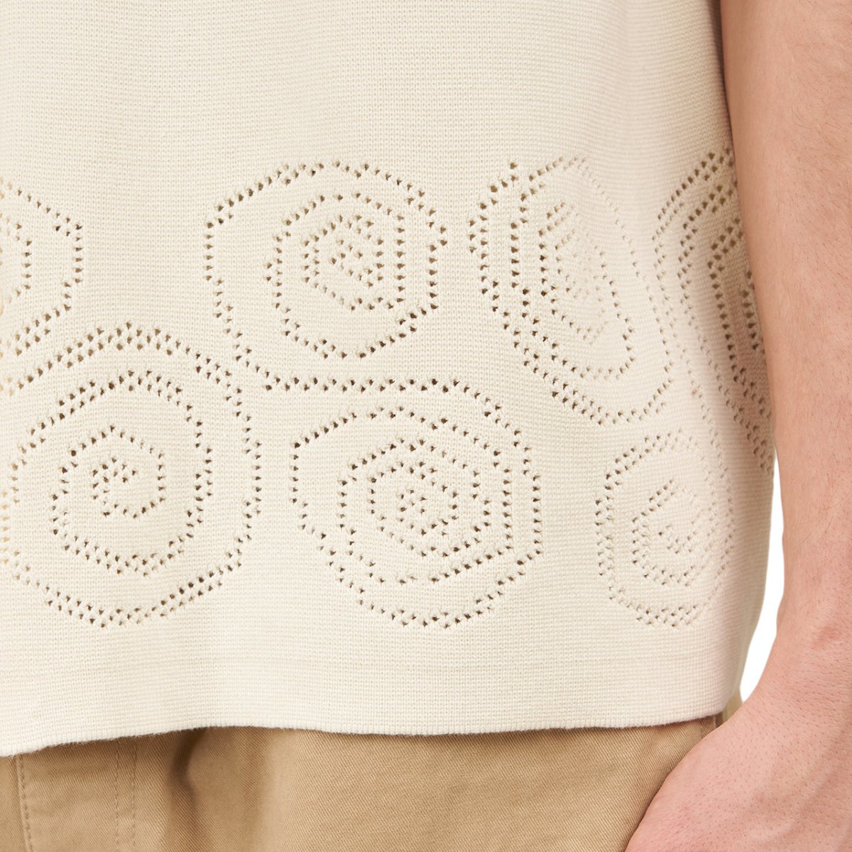Stüssy Perforated Swirl Knit Shirt (Natural) 117109-1002 – Allike Store