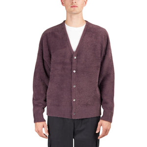 Stüssy Shaggy Cardigan (Aubergine)  - Allike Store