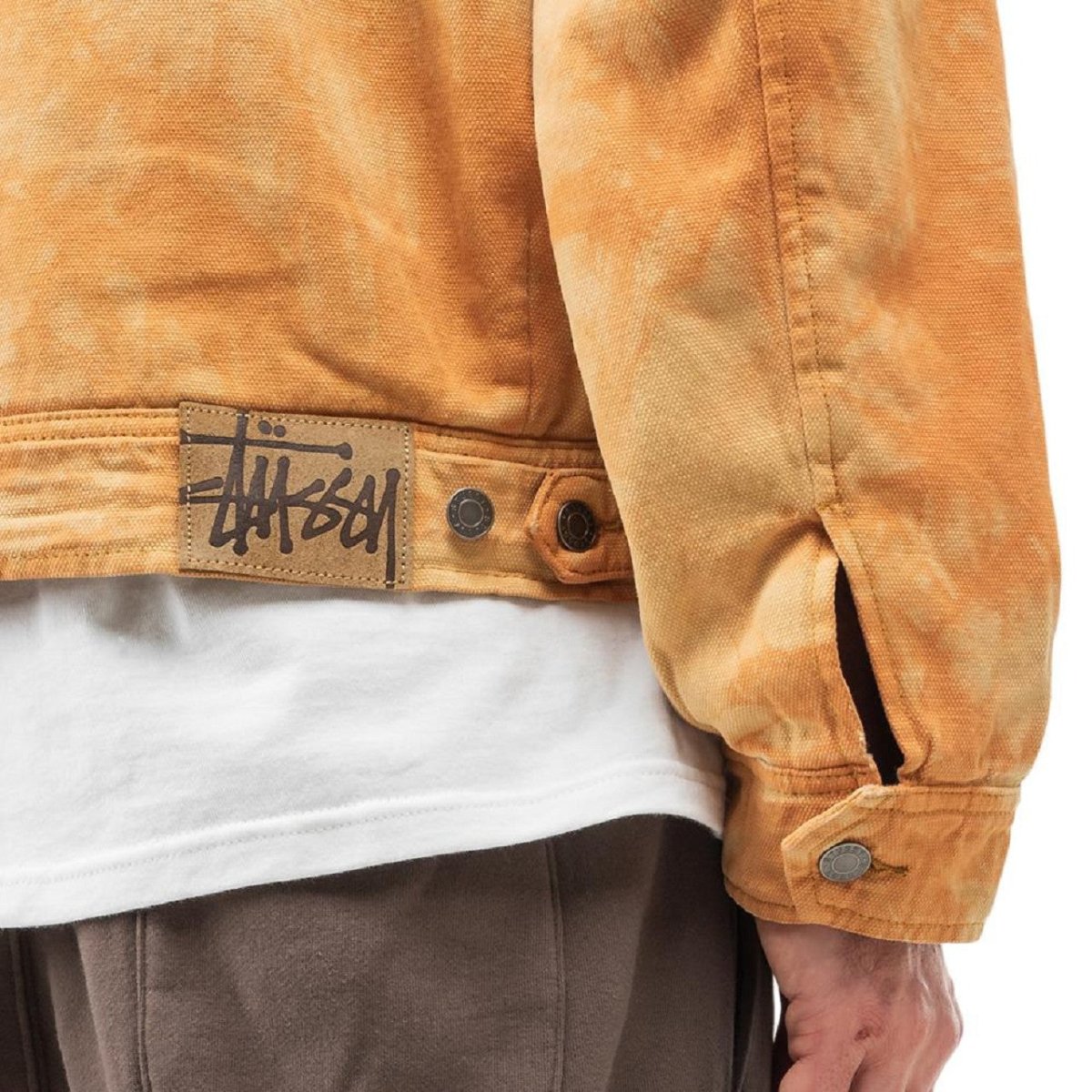 Stüssy Shearling Dyed Trucker Jacket (Orange / Braun)  - Allike Store