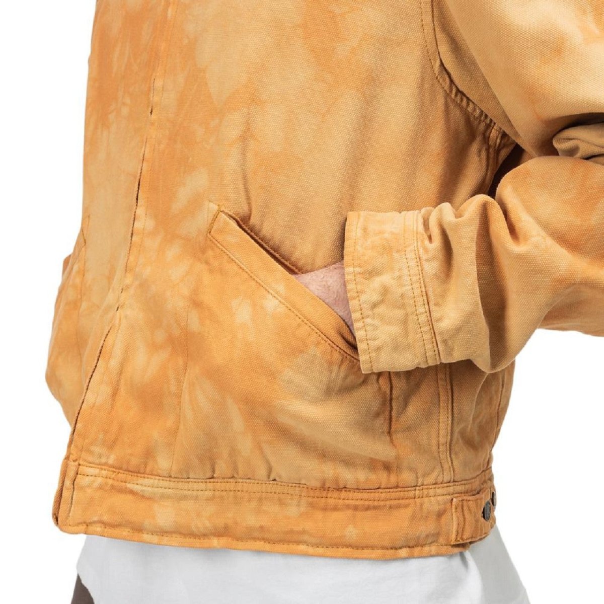 Stüssy Shearling Dyed Trucker Jacket (Orange / Braun)  - Allike Store