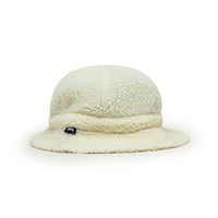 Stüssy Sherpa Fleece Bell Bucket Hat (White)