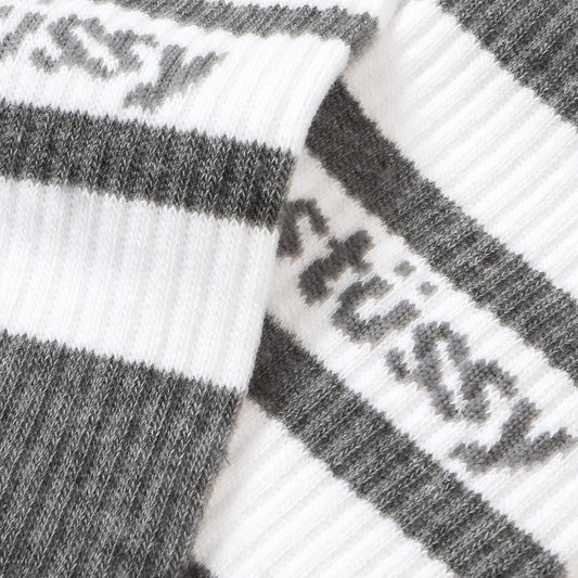 Stüssy Sport Crew Socks (Grau / Weiß)  - Allike Store