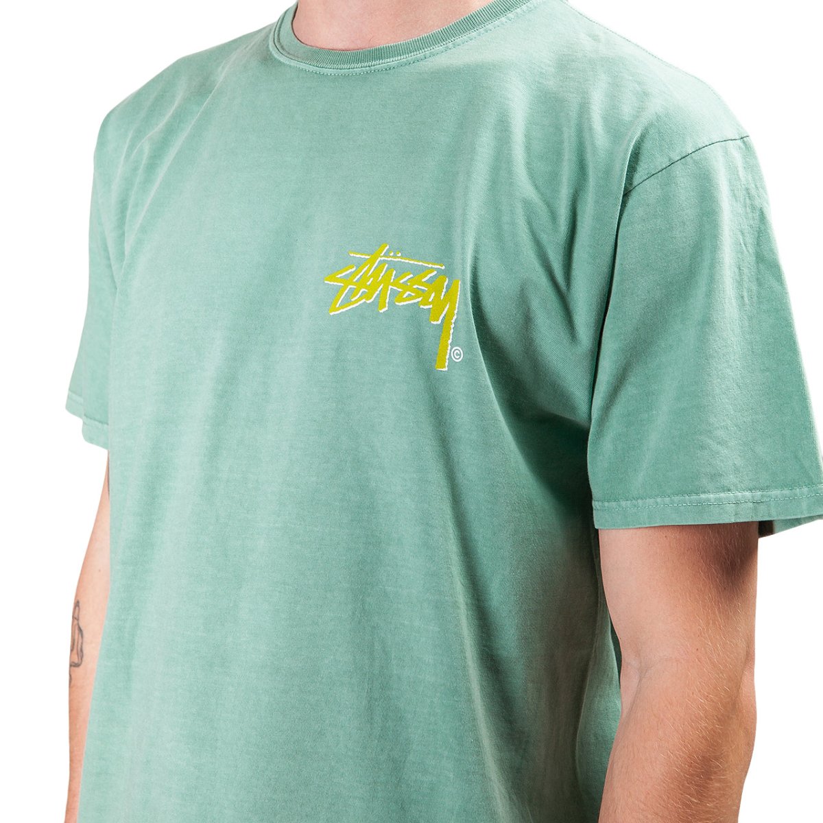 Stüssy Stock C. Pig Dyed Tee (Grün)  - Allike Store