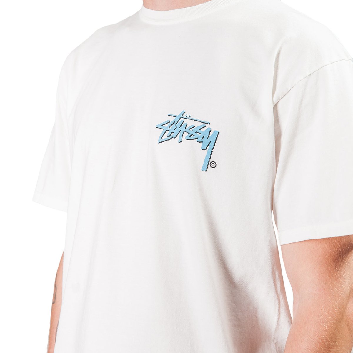 Stüssy Stock C. Pig Dyed Tee (Weiß)  - Allike Store