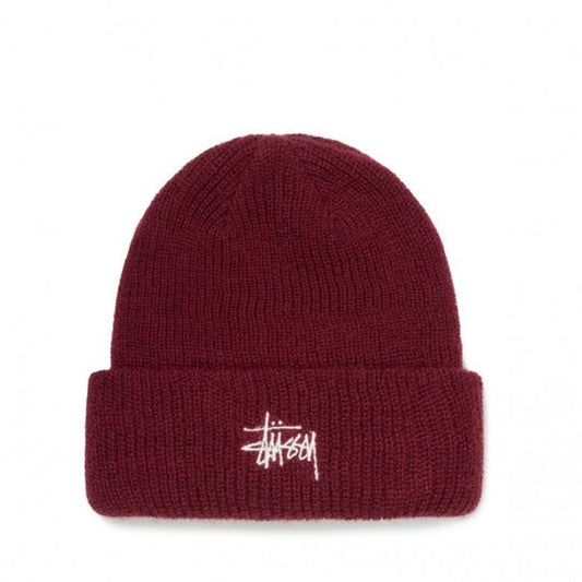 Stüssy Stock HO18 Cuff Beanie (Burgundy)  - Allike Store
