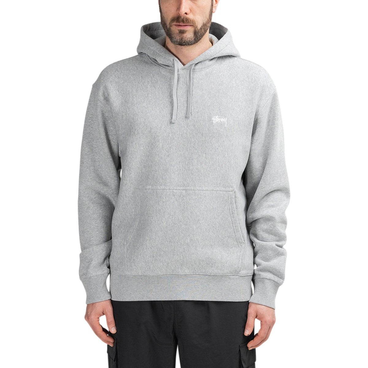 Stüssy Stock Logo Hoodie (Grau)  - Allike Store