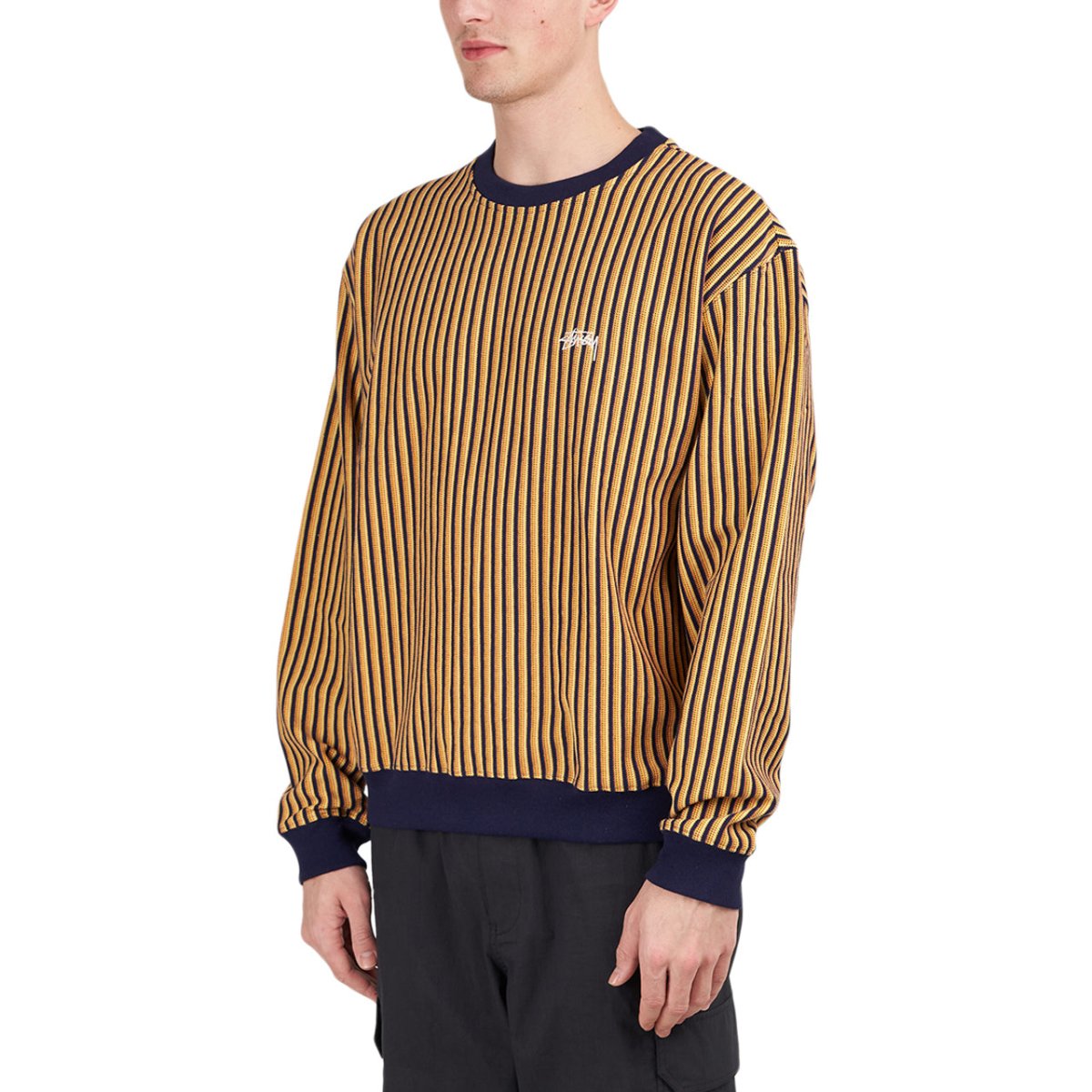 Stüssy Vertical Dot Sriped LS Crewneck (Multi)