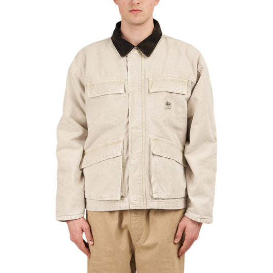 Stüssy Washed Canvas Shop Jacket (Beige)  - Allike Store