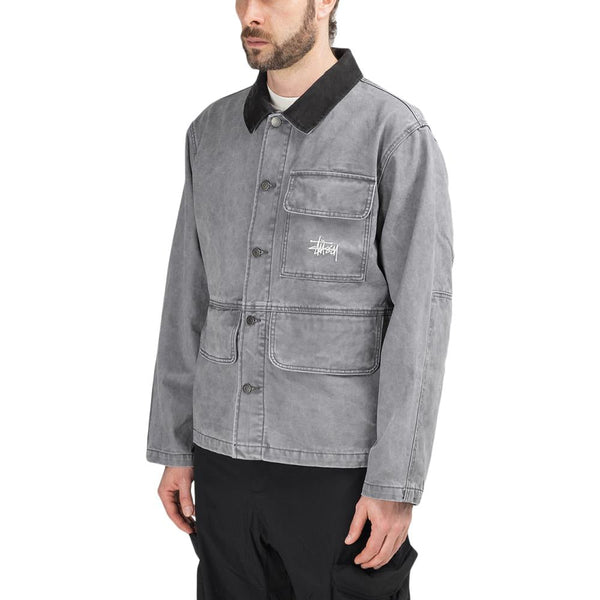 Stüssy Washed Chore Jacket (Grau) Large