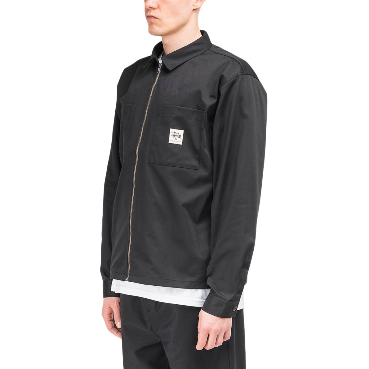 Stüssy Zip Up Work Shirt (Schwarz)  - Allike Store