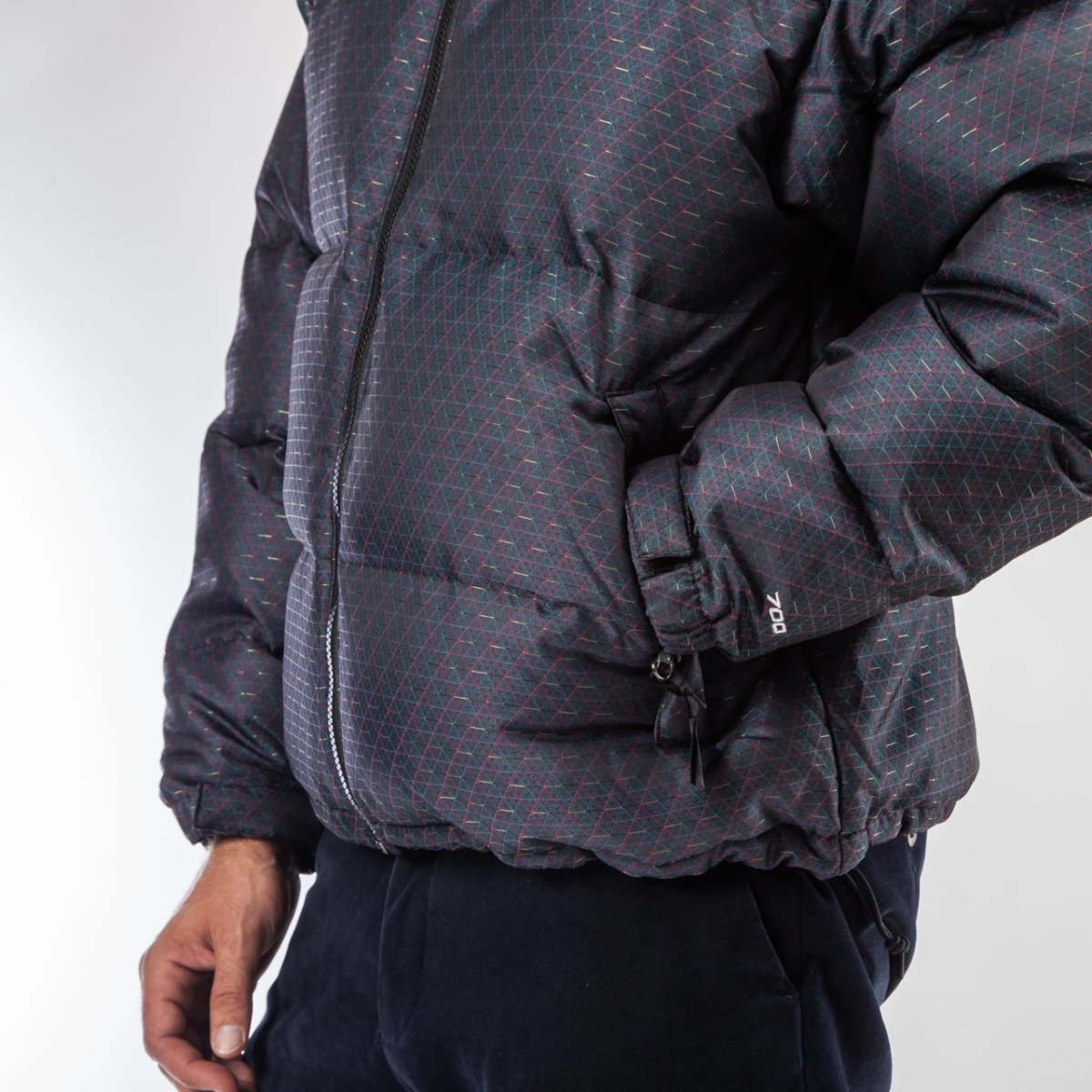 Jacquard nuptse clearance jacket