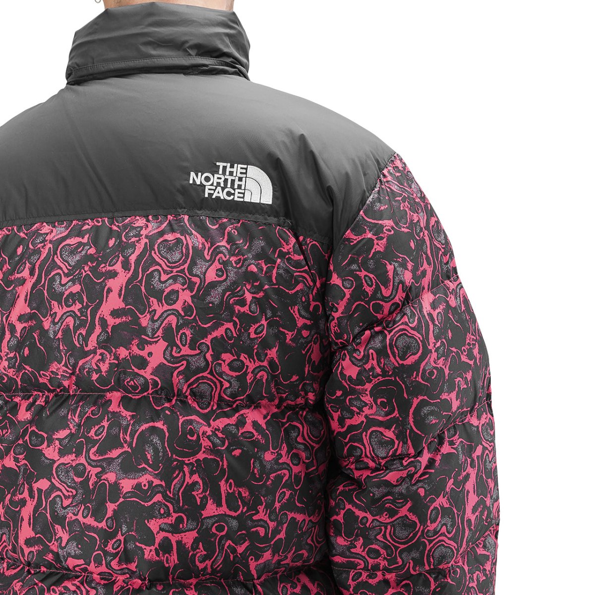 North face discount nuptse rose red