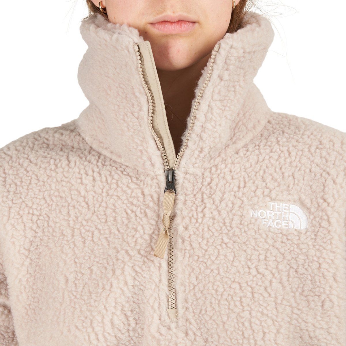 Shop The North Face Platte Sherpa ¼ Zip Jacket NF0A5GGI-CEL beige