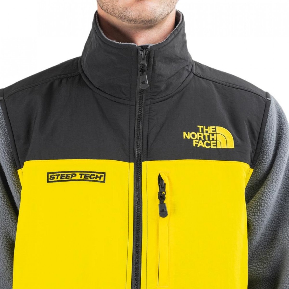 The North Face Steep Tech Fleece Jacket (Grau / Gelb)  - Allike Store