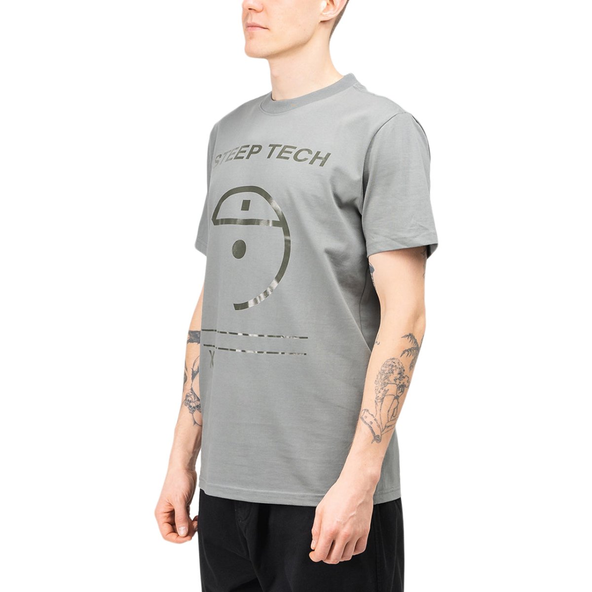 The North Face Steep Tech Light T-Shirt (Grau / Grün)  - Allike Store