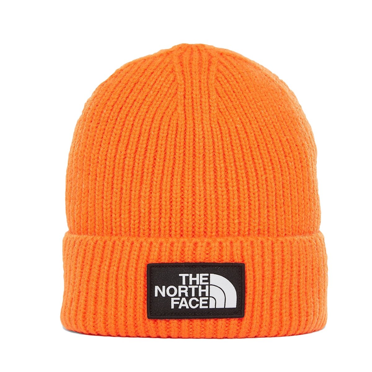 The North Face TNF Logo Box Cuffed Beanie (Orange)  - Allike Store