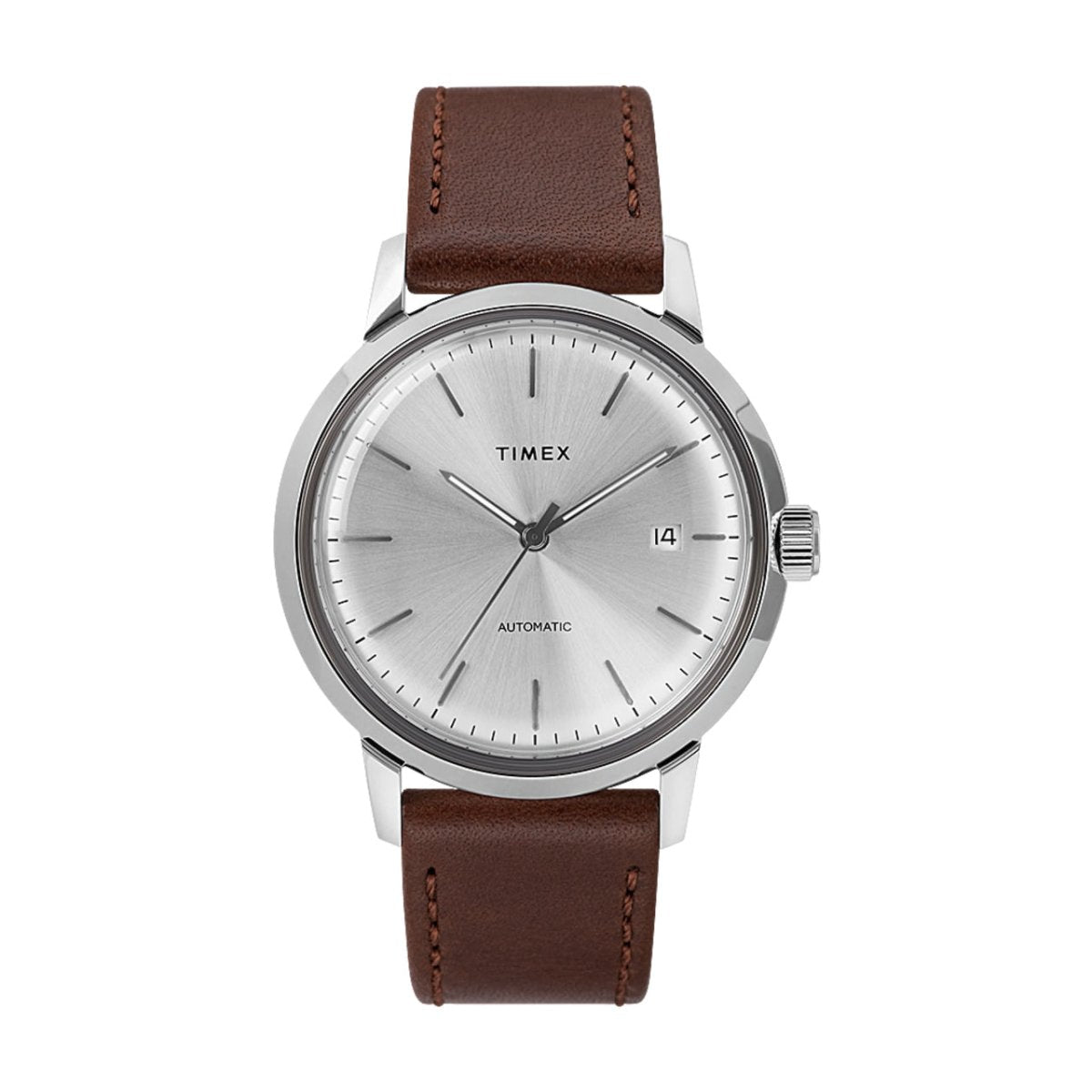 Timex Archive Marlin Automatic 40mm Leather Strap (Braun / Silber)  - Allike Store