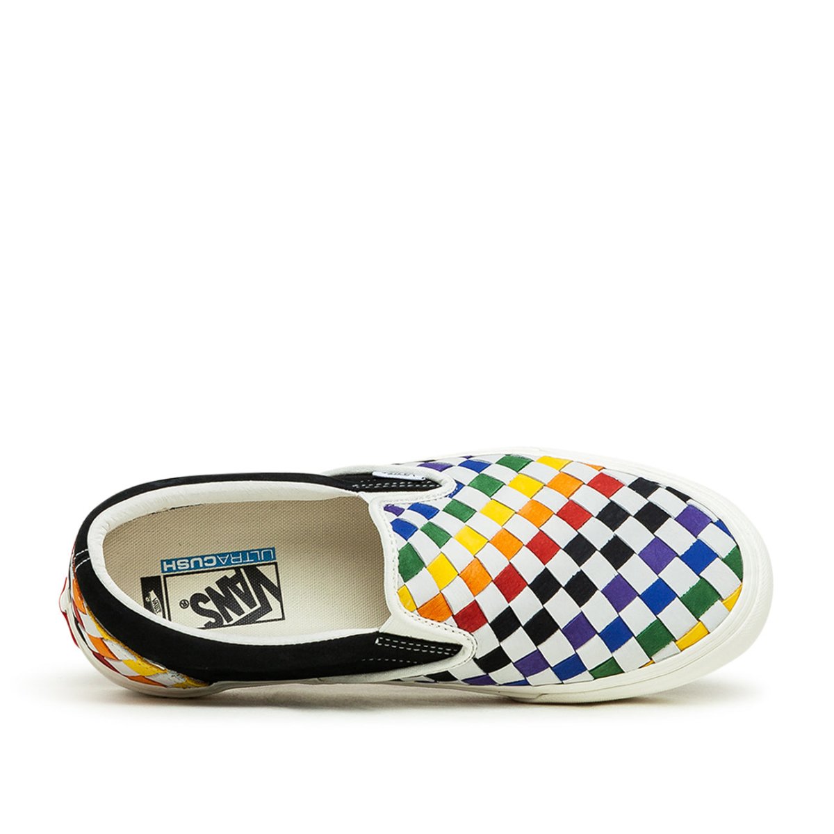 Vans slip ons hot sale rainbow checkerboard