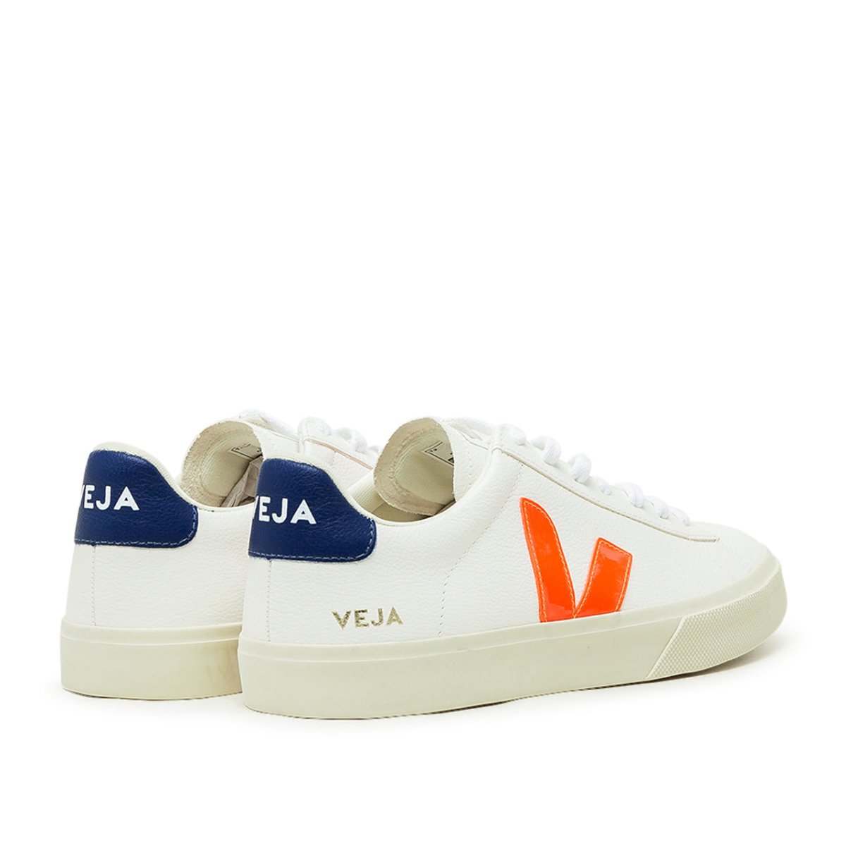 Veja Campo Chromefree (Weiß / Orange / Navy)  - Allike Store