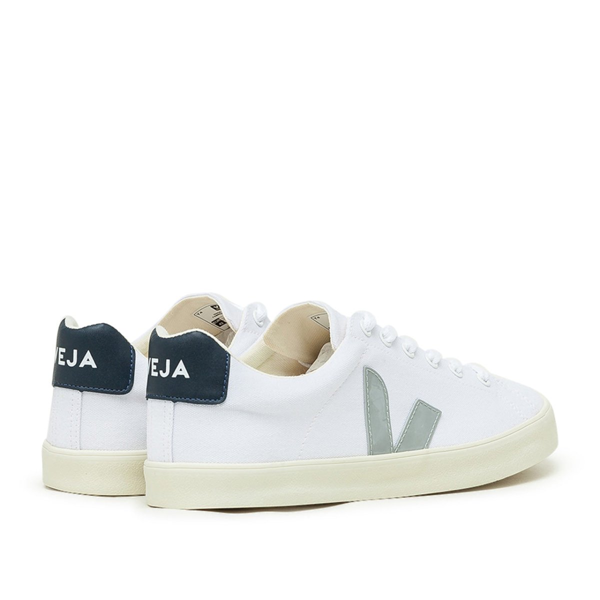 Veja Esplar SE Canvas (Weiß / Grau / Navy)  - Allike Store