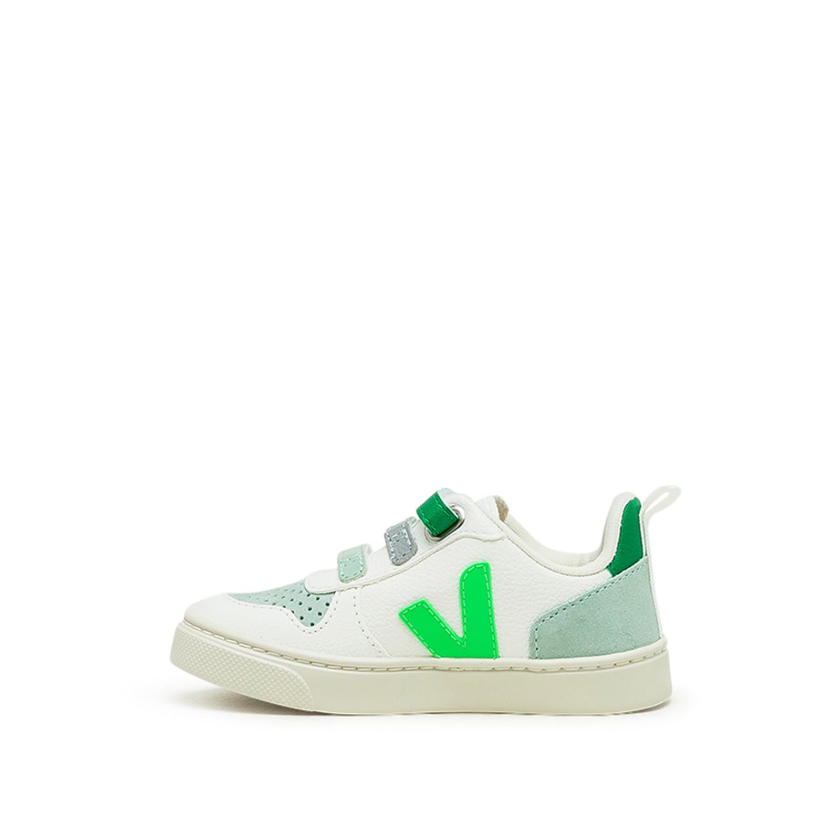 Veja Kids V-10 Velcro Chromefree (Weiß / Grün)  - Allike Store