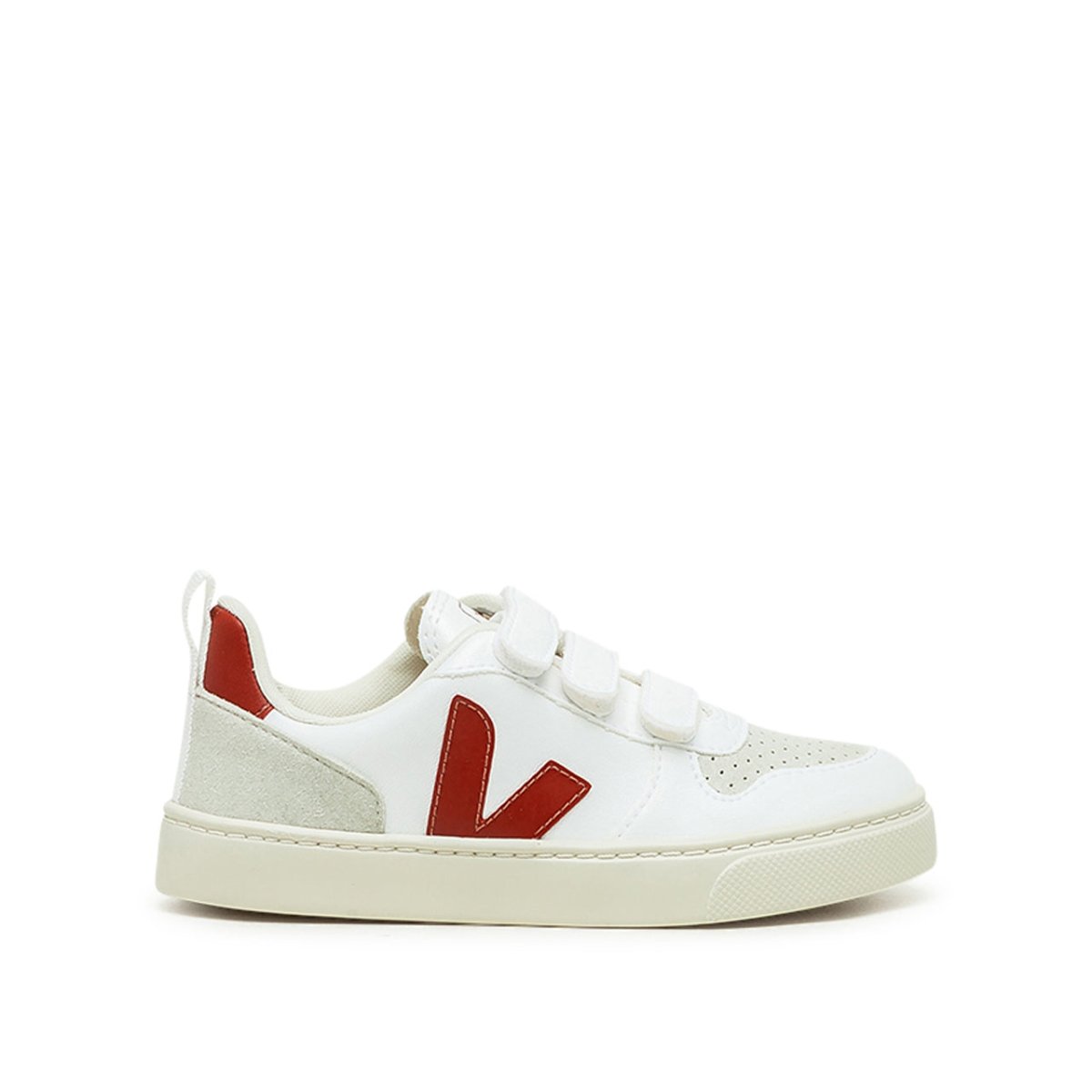 Veja Kids V-10 Velcro CWL (Weiß / Rot)  - Allike Store