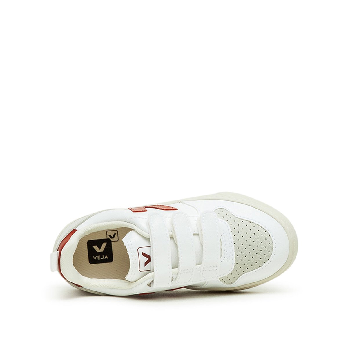 Veja Kids V-10 Velcro CWL (Weiß / Rot)  - Allike Store