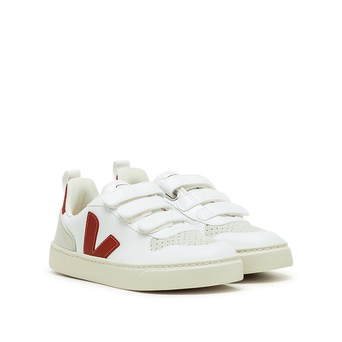 Veja Kids V-10 Velcro CWL (Weiß / Rot)  - Allike Store