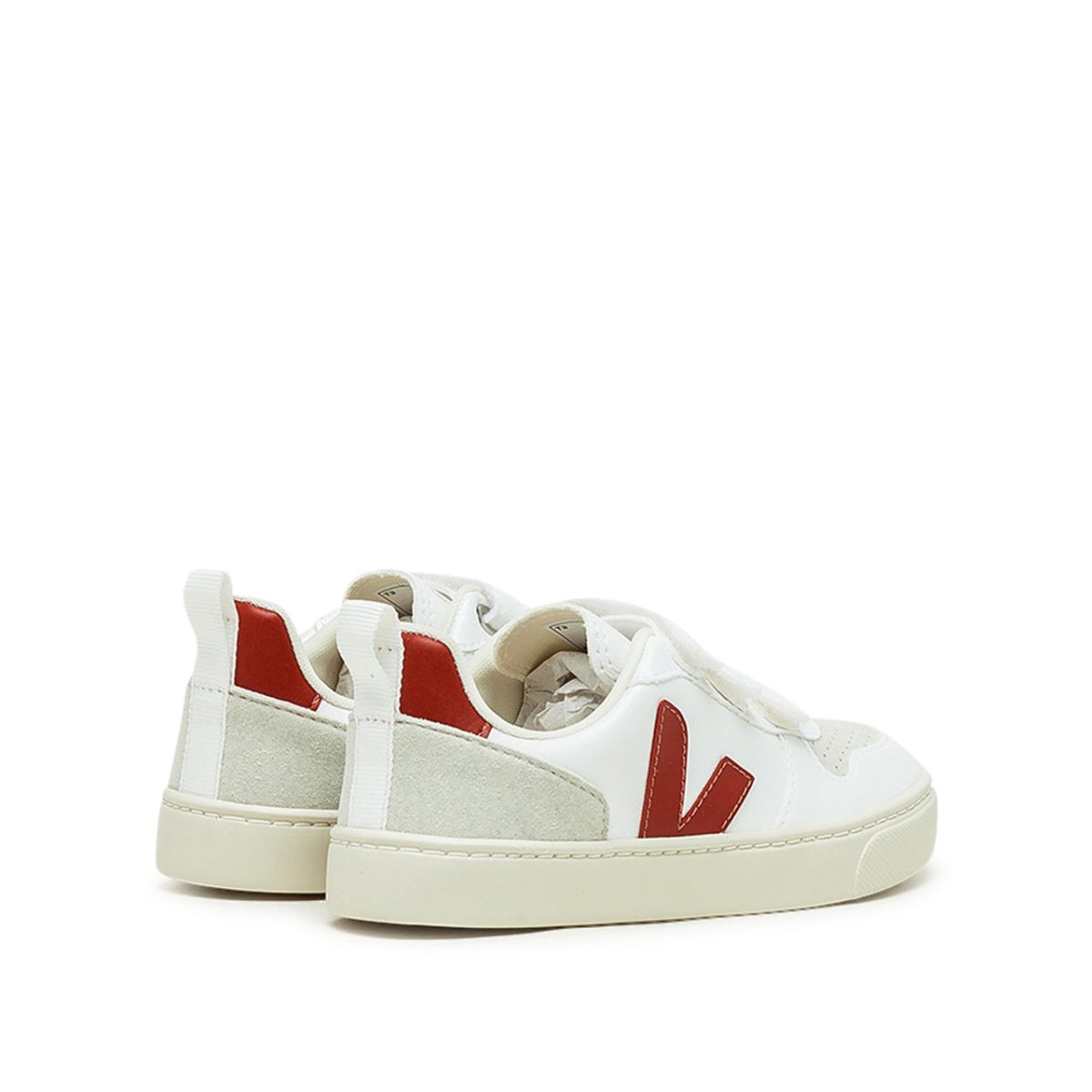 Veja Kids V-10 Velcro CWL (Weiß / Rot)  - Allike Store