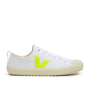 Veja Nova Canvas White Jaune Fluo (White / Yellow)  - Allike Store