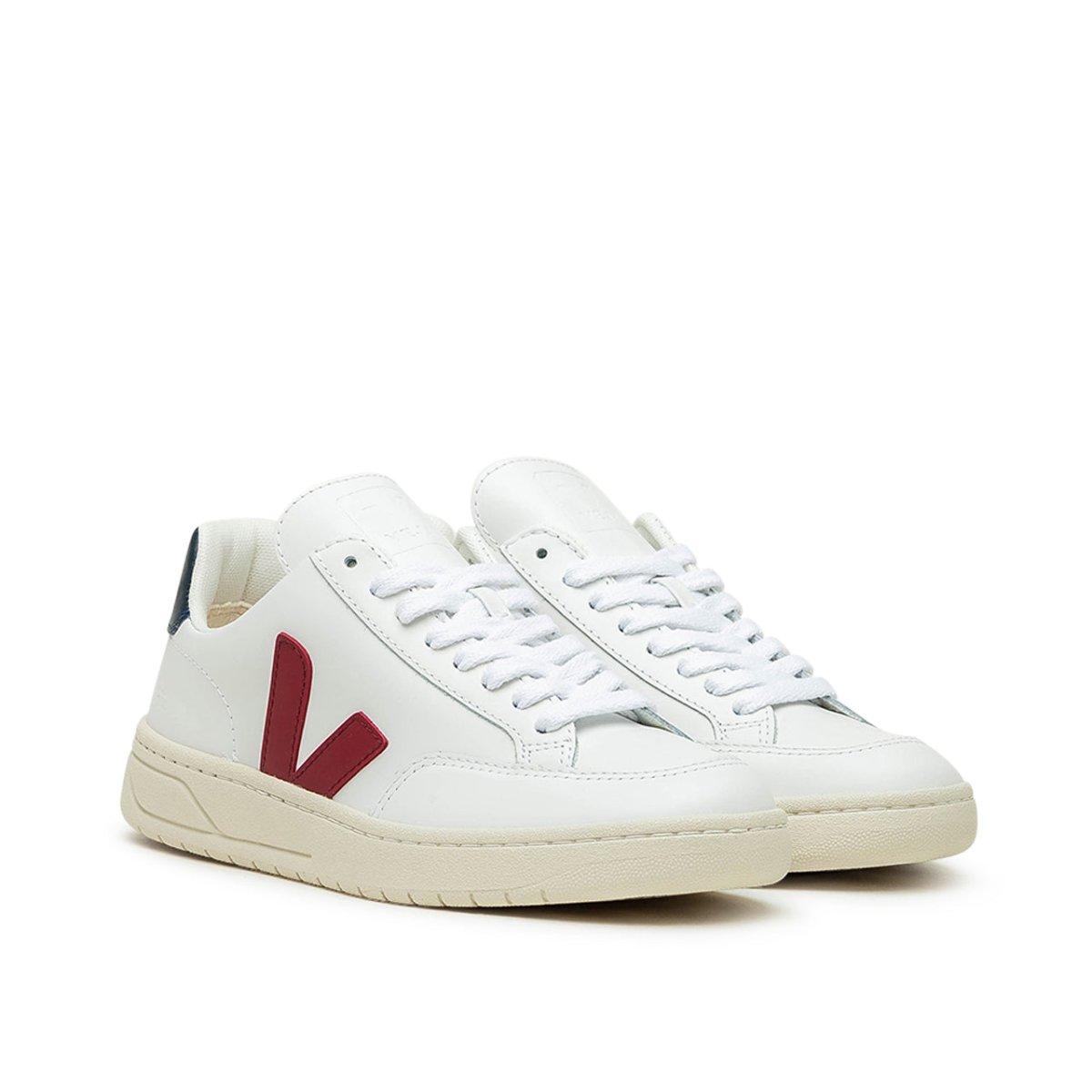 VEJA Pack WMNS V-12 Leather Extra (Weiß / Rot)  - Allike Store