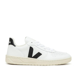 Veja V-10 Leather (Weiß / Schwarz)  - Allike Store