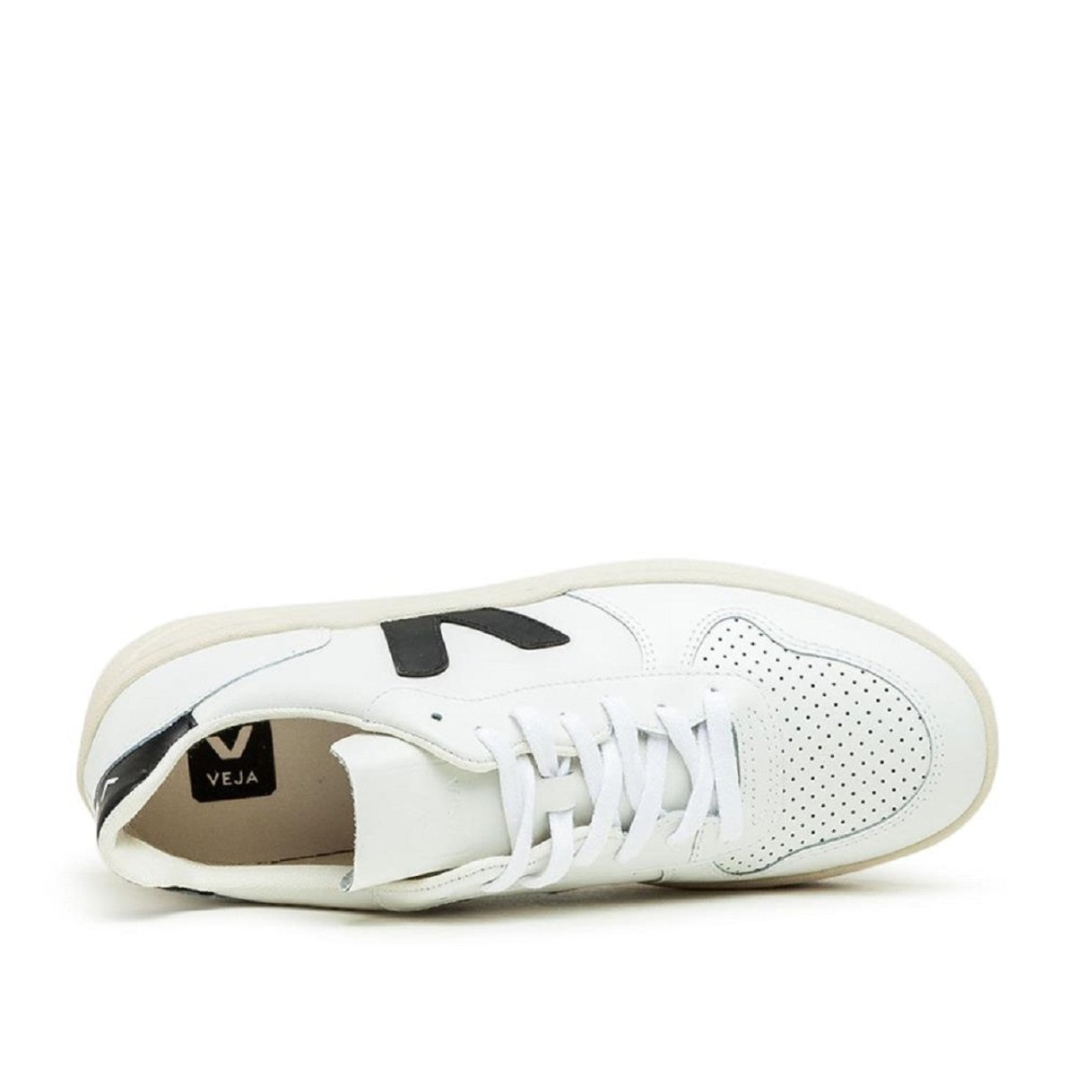 Veja V-10 Leather (Weiß / Schwarz)  - Allike Store