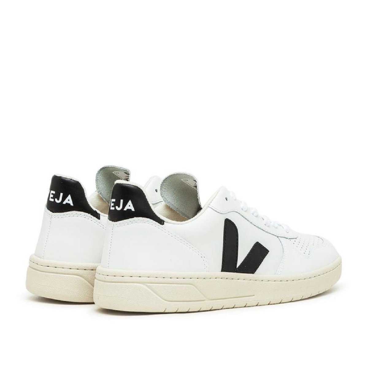 Veja V-10 Leather (Weiß / Schwarz)  - Allike Store