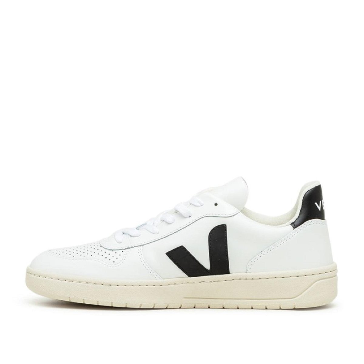 Veja V-10 Leather (Weiß / Schwarz)  - Allike Store