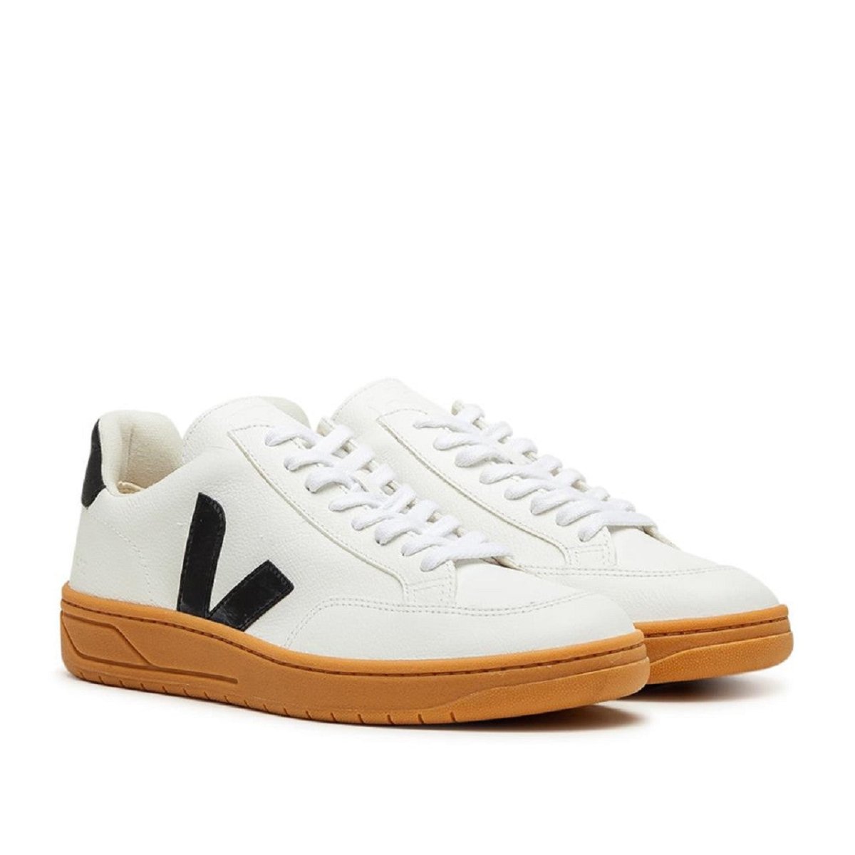 Veja V-12 Chromefree (Weiß / Schwarz / Gum)  - Allike Store