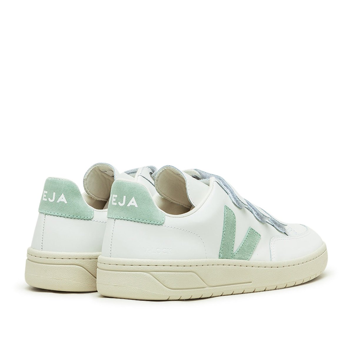 Veja V-Lock Leather (Weiß / Mint)  - Allike Store