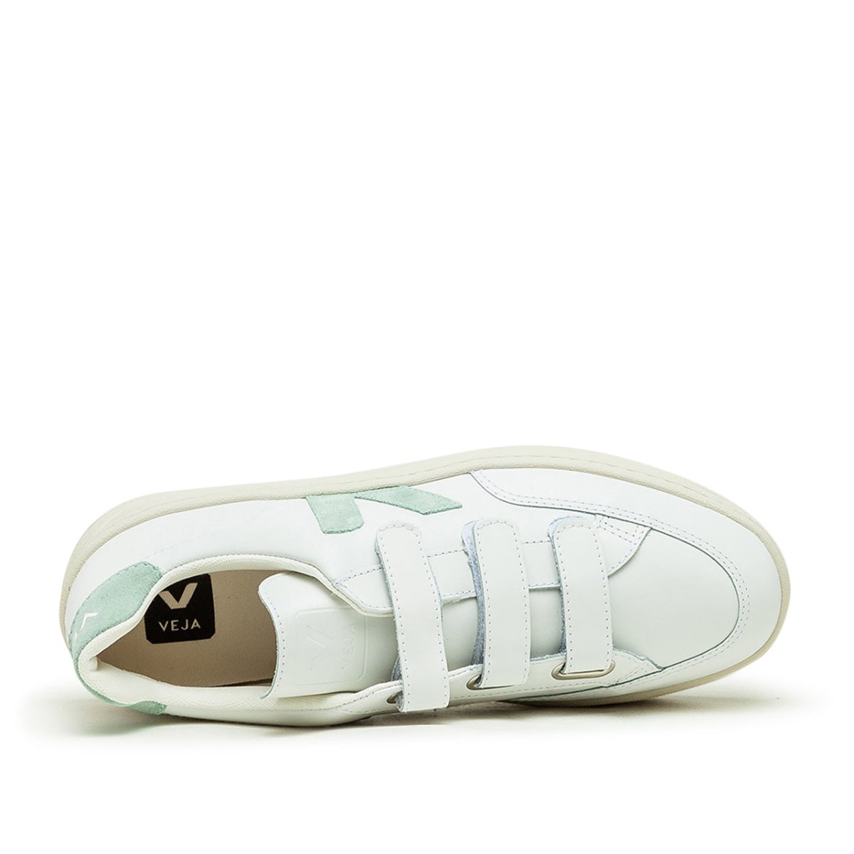 Veja V-Lock Leather (Weiß / Mint)  - Allike Store