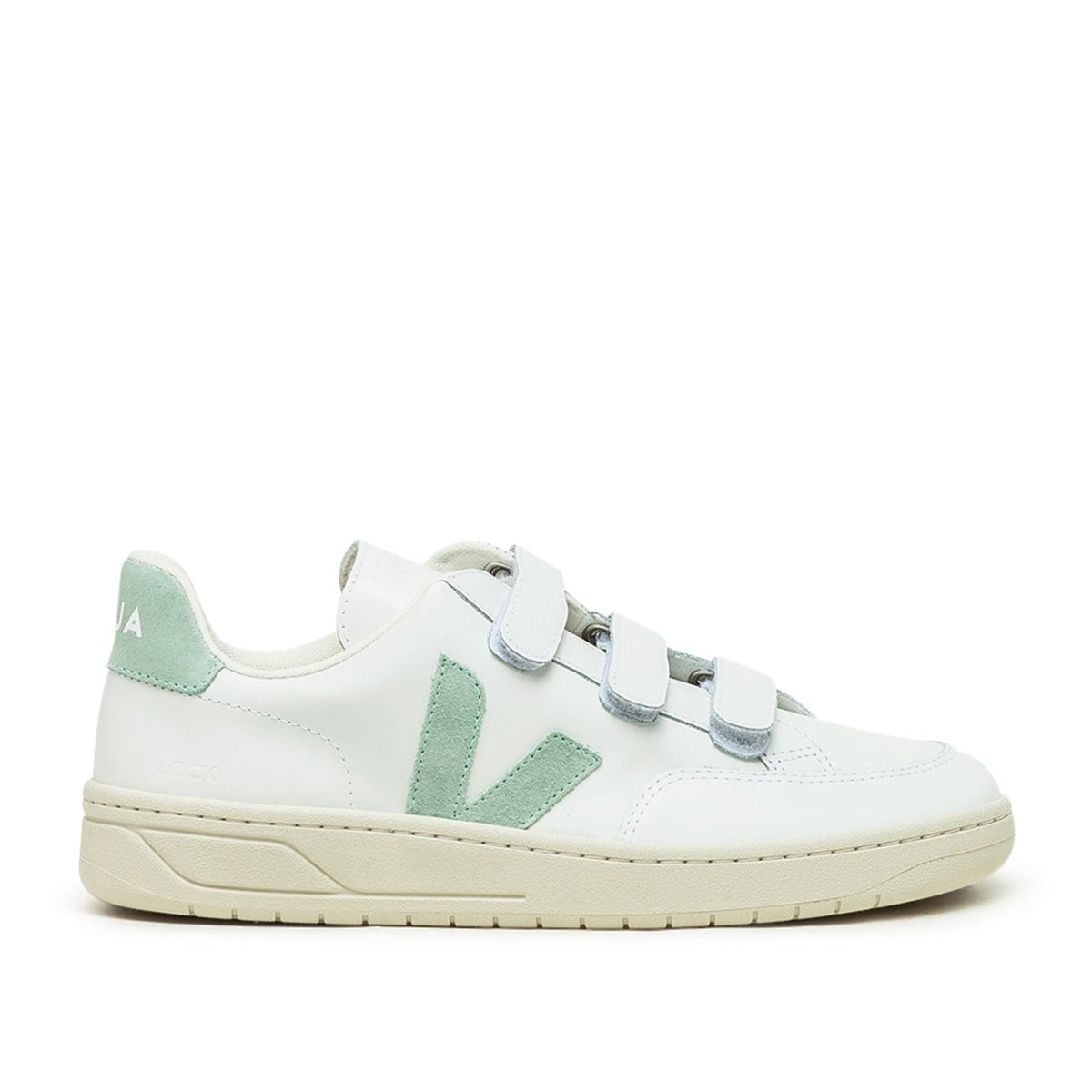 Veja V-Lock Leather (Weiß / Mint)  - Allike Store