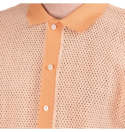 Obey Grove Button-Up Polo (Orange)