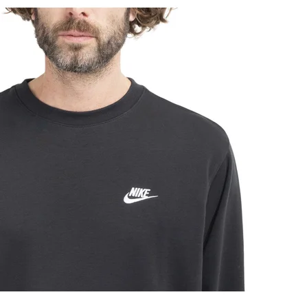 Nike Sportswear Club Men's French Terry Crew (Schwarz)