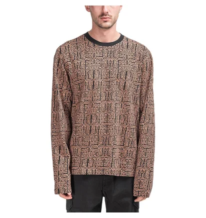 Stüssy Bali Longsleeve Crew (Braun / Schwarz)