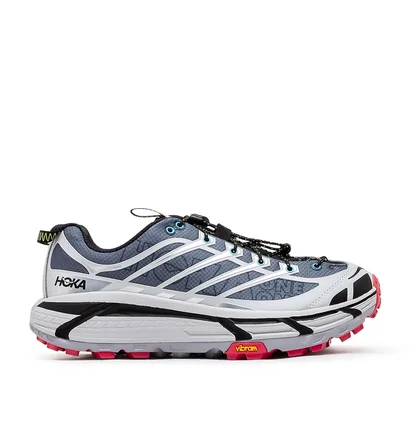 HOKA Mafate Three2 Wordmark (Grau / Rot)