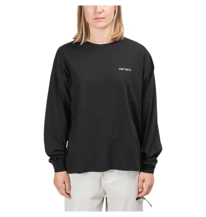 Carhartt WIP W Script Embroidery Longsleeve (Schwarz)