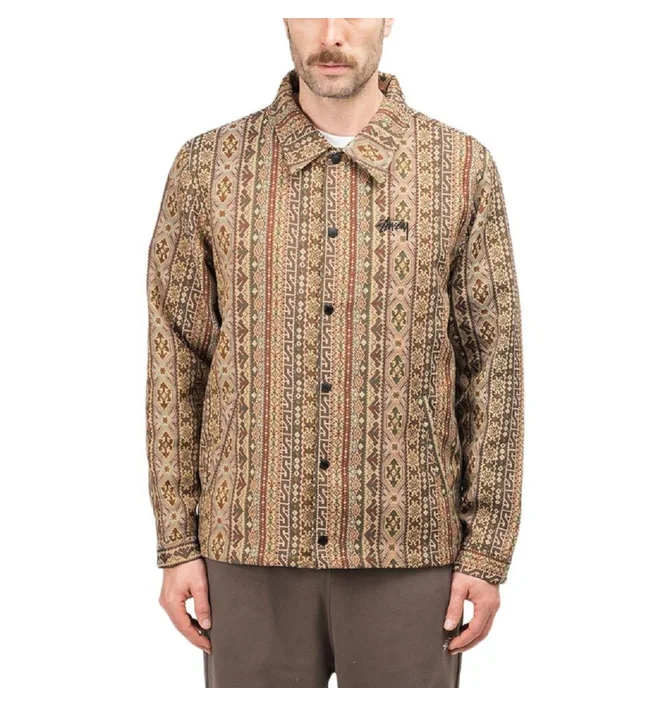 Stüssy Tapestry Classic Coach Jacket (Braun / Multi) 115549-1408