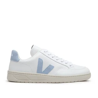 Veja V-12 Leather (Weiß / Hellblau)