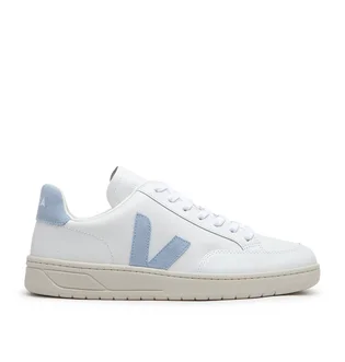 Veja V-12 Leather (Weiß / Hellblau)