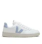 Veja V-12 Leather (Weiß / Hellblau)