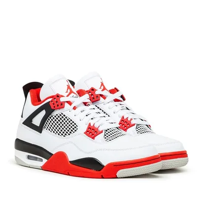 Air Jordan 4 Retro 'Fire Red' (Weiß / Rot)